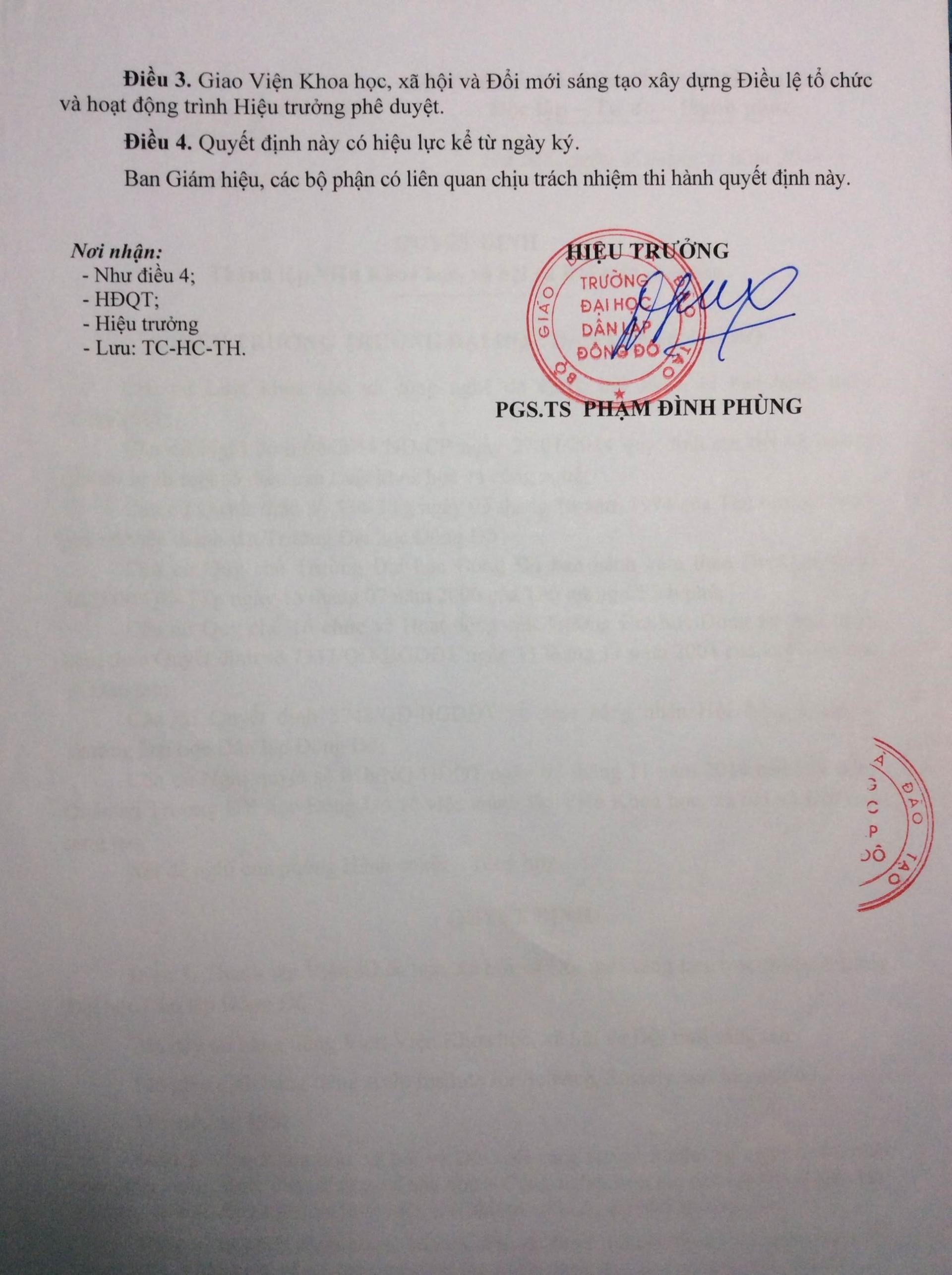 Quyết định thành lập ISSI